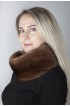 Dark brown mink fur neck warmer 